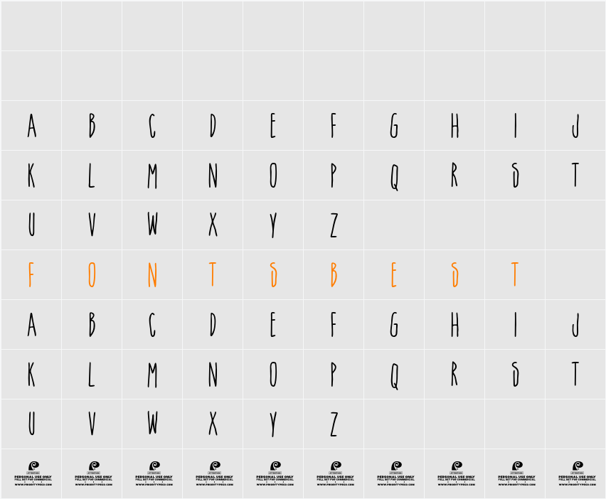 Raspberry Goodness DEMO Character Map
