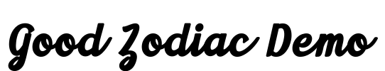 Good Zodiac Demo Font Image