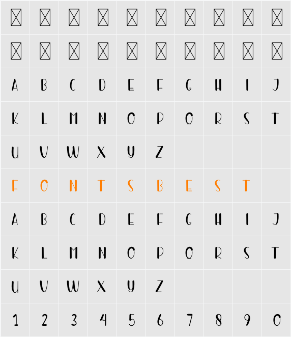 Minicrack Character Map