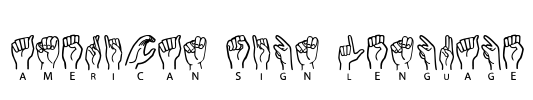 American Sign Lenguage Font Image