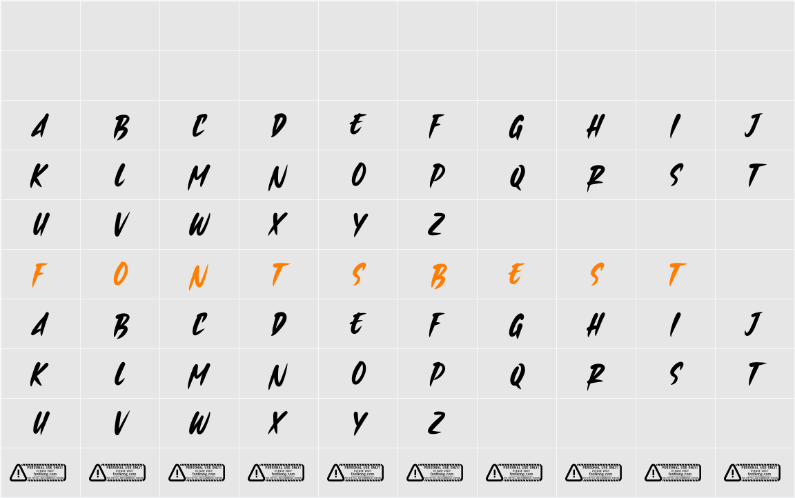 Therisc PERSONAL USE ONLY! Character Map
