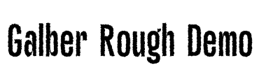 Galber Rough Demo Font Image