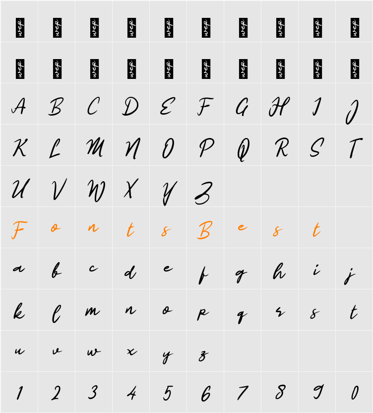 L Larut Malam Character Map
