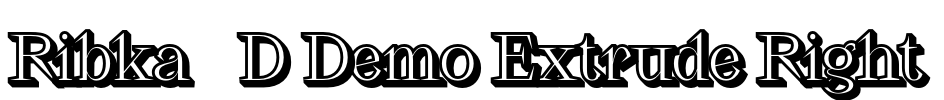 Ribka 3D Demo Extrude Right Font Image