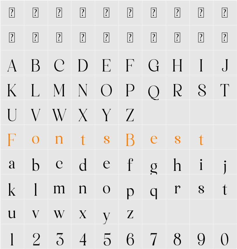 Macterla Character Map