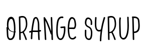 Orange Syrup Font Image