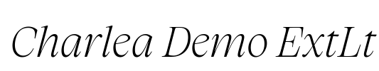 Charlea Demo ExtLt Font Image