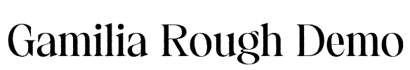 Gamilia Rough Demo Font Image
