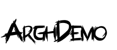 ArghDemo Font Image