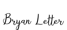 Bryan Letter Font Image