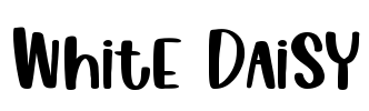 White Daisy Font Image