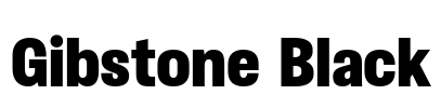 Gibstone Black Font Image