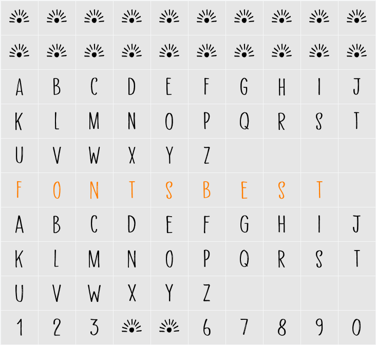 Aceituna DEMO Character Map