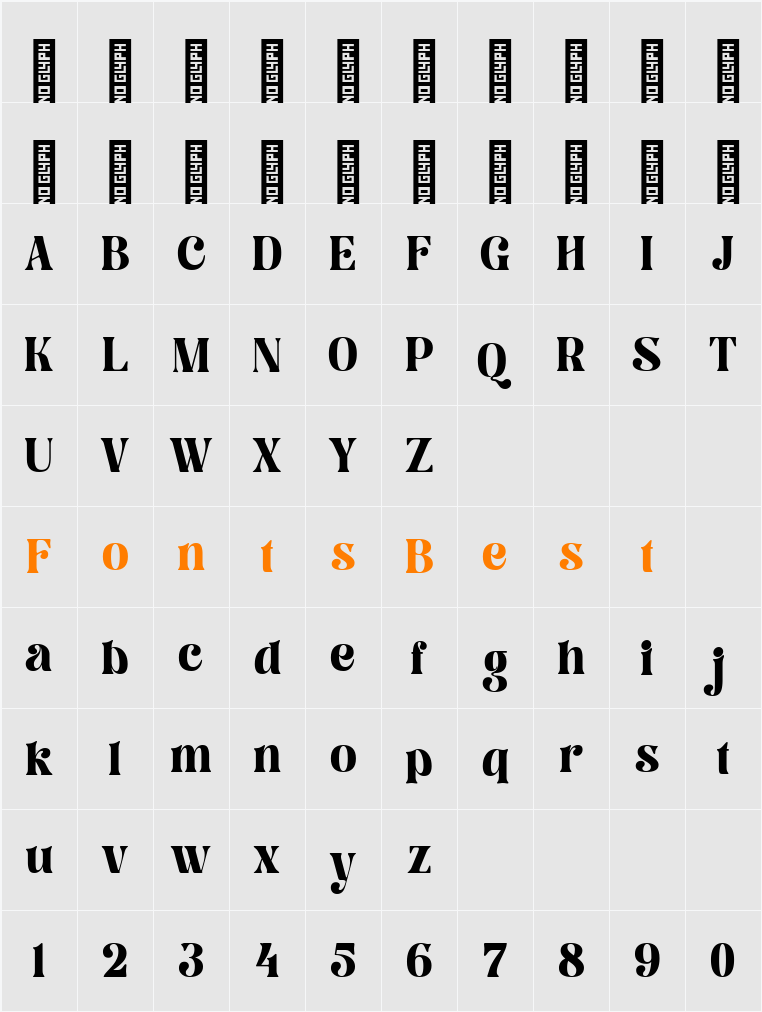 Brasty Vintage Character Map