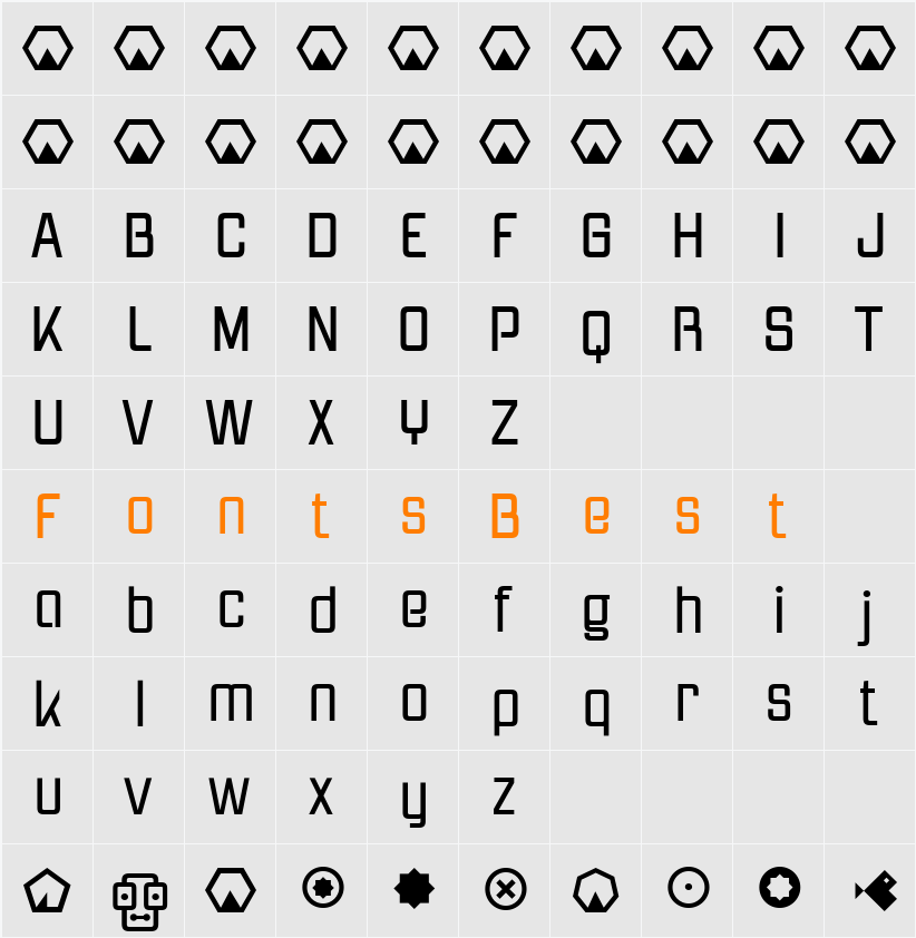 Apothem Character Map