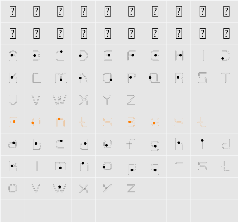 Nuixyber Glow Next Character Map
