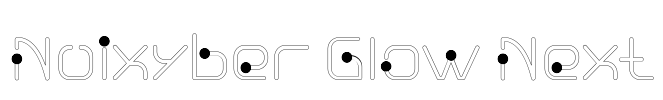 Nuixyber Glow Next Font Image