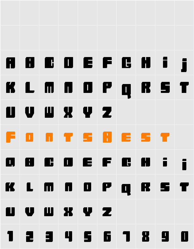 Block Burst Character Map