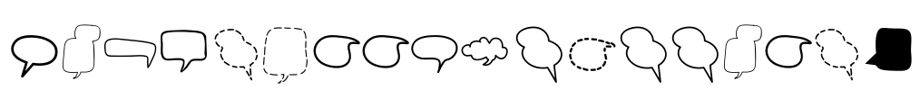 Alin Speech Bubbles 2 Font Image