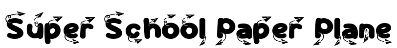 Super School Paper Plane Font Image