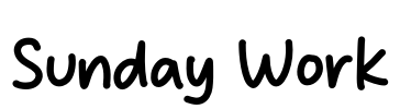 Sunday Work Font Image