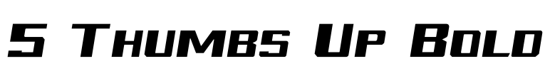 5 Thumbs Up Bold Font Image