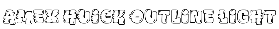 AMEX HUICK Outline Light Font Image