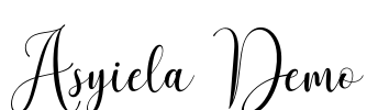 Asyiela Demo Font Image
