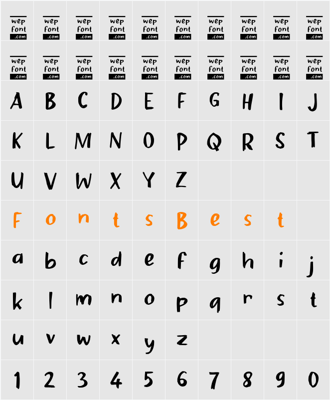 Oajion Character Map