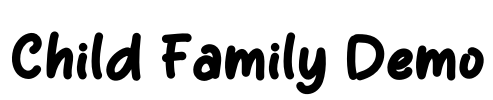 Child Family Demo Font Image