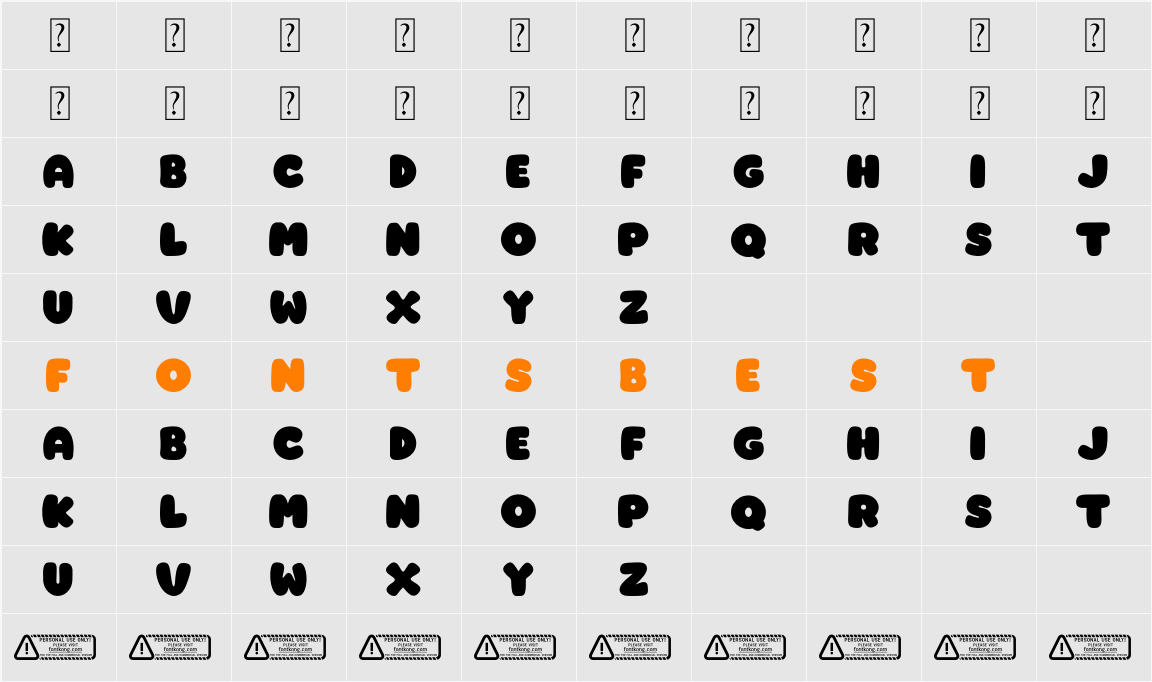 Cheese PERSONAL USE ONLY! Character Map
