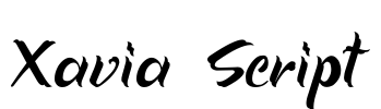 Xavia Script Font Image
