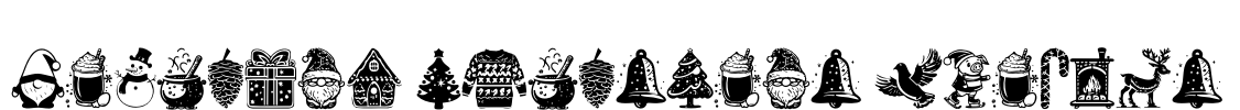 American Christmas Symbols Font Image
