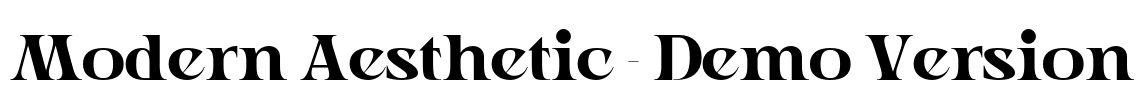 Modern Aesthetic - Demo Version Font Image