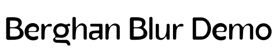 Berghan Blur Demo Font Image