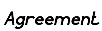 Agreement Font Image