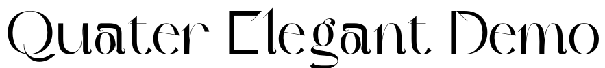 Quater Elegant Demo Font Image
