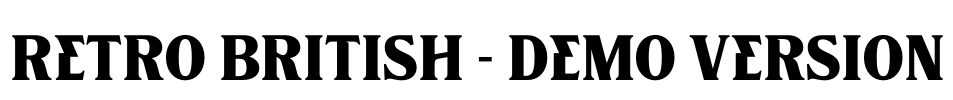 Retro British - Demo Version Font Image