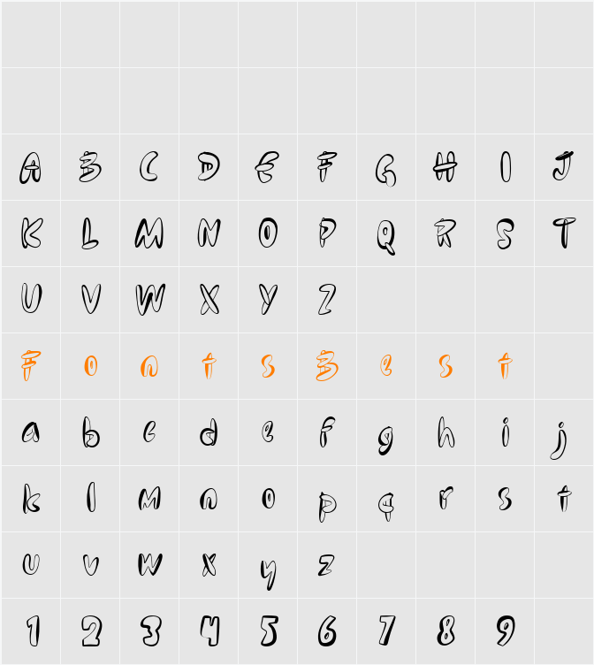 Noe Land - Demo Outline Character Map