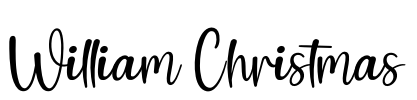 William Christmas Font Image