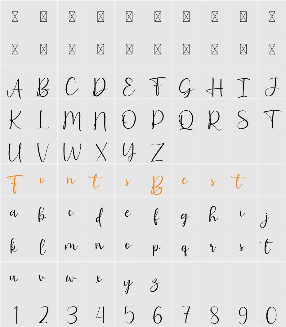 Normal Character Map