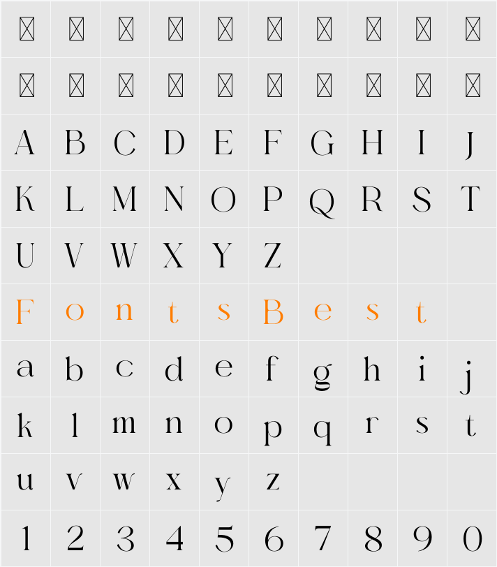 Gealova Character Map