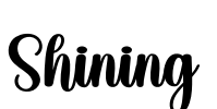 Shining Font Image