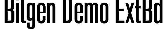Bilgen Demo ExtBd Font Image