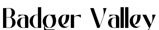 Badger Valley Font Image