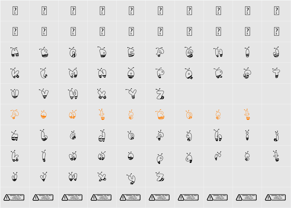 Kidsbee Character Map