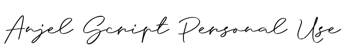Anjel Script Personal Use Font Image