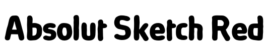 Absolut Sketch Red Font Image