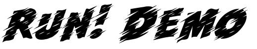 Run! Demo Font Image
