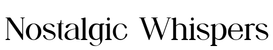 Nostalgic Whispers Font Image